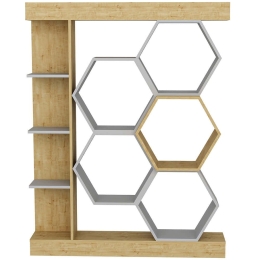 Βιβλιοθήκη Sueno 322RTC1111 140x29,6x177,4cm White-Oak