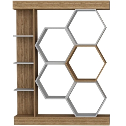 Βιβλιοθήκη Sueno 322RTC1112 140x29,6x177,4cm White-Walnut