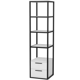 Ραφιέρα Δαπέδου Robbins 322RTC1117 39x39x160cm Black-White