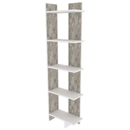 Ραφιέρα Δαπέδου Alis 322RTC1180 45,2x21,6x180cm Marble Effect White