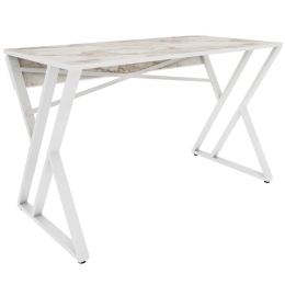 Γραφείο Gyza 322RTC1305 120x60x75cm Marble Effect White