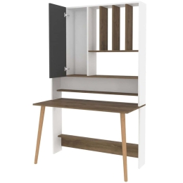 Γραφείο Wood 322RTC1318 120x60x196,6cm White-Walnut