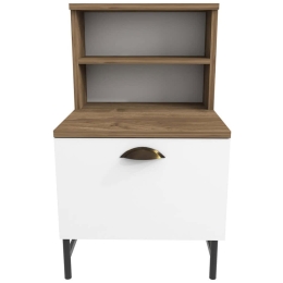 Κομοδίνο Cressi 322RTC1601 45x45x83cm Walnut-White