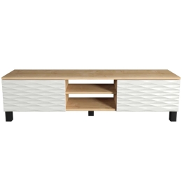 Έπιπλο Τηλεόρασης Lukas 322RTC2152 150x35x40,3cm Oak-White