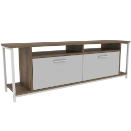 Έπιπλο Τηλεόρασης Omar 322RTC2163 160x35x50,8cm White-Walnut