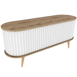 Έπιπλο Τηλεόρασης Stor 322RTC2183 140x43x64cm Oak-White