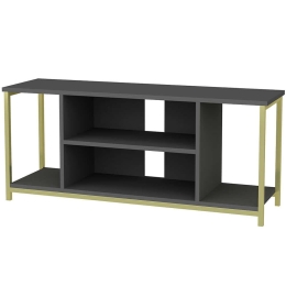 Έπιπλο Tηλεόρασης Rinaldo 322RTC2224 120x35x50,8cm Anthracite-Gold