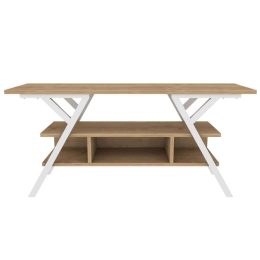 Έπιπλο Τηλεόρασης Minerva 322RTC2316 120x35x55cm White-Oak