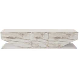 Έπιπλο Tηλεόρασης Inci 322RTC2448 180x30x45cm Marble Effect White