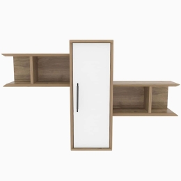 Ραφιέρα Τοίχου Olida 322RTC1703 118,6x35x51,8cm Walnut-White