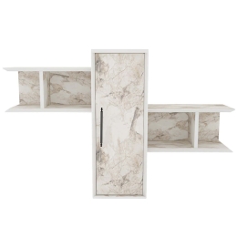 Ραφιέρα Τοίχου Olida 322RTC1704 118,6x35x51,8cm Marble Effect White