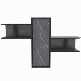 Ραφιέρα Τοίχου Olida 322RTC1705 118,6x35x51,8cm Marble Effect Black