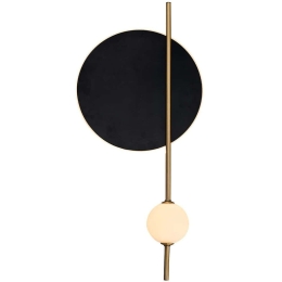 Φωτιστικό Τοίχου - Απλίκα 414LRC1118 32x69cm Led 2400lm 24W 3000K Black-Gold Opviq