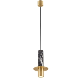 Φωτιστικό Οροφής 414LRC1214 Φ15x120cm 1xGU10 5W Marble Effect Black-Gold Opviq