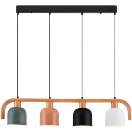 Φωτιστικό Οροφής - Ράγα 414LRC1280 98x15x120cm 4xE27 40W Multi Opviq