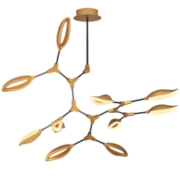 Φωτιστικό Οροφής 414LRC1337 Φ96x110cm 10xLed 7000lm 7W 3000K Gold Opviq