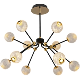 Φωτιστικό Οροφής 414LRC1415 Φ76x70cm 12xLed 6000lm 5W 3000K Black Opviq