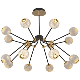 Φωτιστικό Οροφής 414LRC1416 Φ92x74cm 16xLed 8000lm 5W 3000K Black Opviq