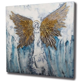 Πίνακας Καμβάς 843CHB1094 45x45cm Multi Wallity Τετράγωνοι Ξύλο, Καμβάς