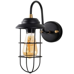 Φωτιστικό Τοίχου - Απλίκα Mahoni 942FLG2203 12x25x32cm 1xE27 40W Black Opviq
