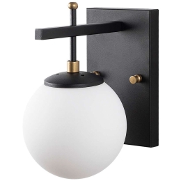 Φωτιστικό Τοίχου - Απλίκα Zahar 942FLG2216 15x20x15cm E14 40W Black-White Opviq