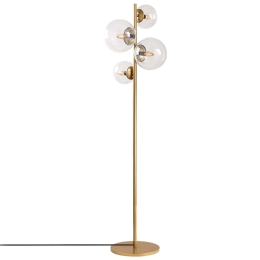 Φωτιστικό Δαπέδου Fazli 942FLG1523 33x33x162cm 4xE14 40W Gold-Clear Opviq