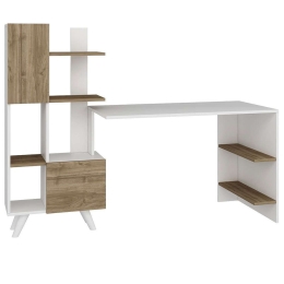 Γραφείο Alis 505CRL1102 170x60x120cm White-Walnut
