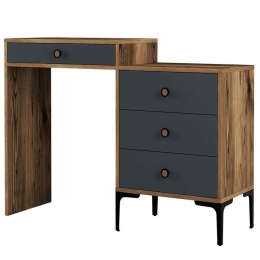 Τουαλέτα Lizbon 845HCT2301 124x40x84,7cm Walnut-Anthracite