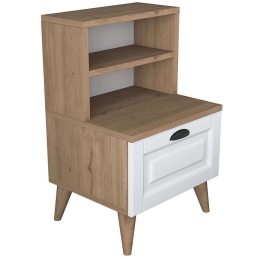 Κομοδίνο Με Ραφάκια 543WRN1401 45x40x74,4cm Walnut