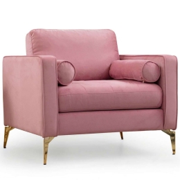 Πολυθρόνα Rome 560ARE1746 105x85x90cm Pink-Gold