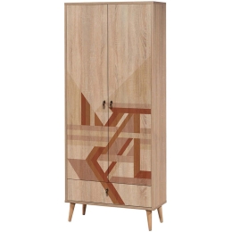 Ντουλάπα Δίφυλλη City Gardrop Flow 863SPH4252 80x45x190cm Multi Δίφυλλη