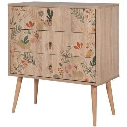 Συρταριέρα City Trio Cat 869VEL3462 80x40x89cm Multi