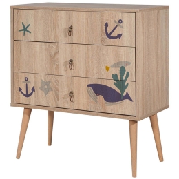 Συρταριέρα Παιδική City Trio Marin 869VEL3465 80x40x89cm Multi