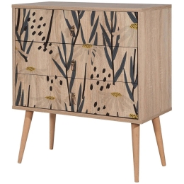 Συρταριέρα City Trio Daisy 869VEL3470 80x40x89cm Multi