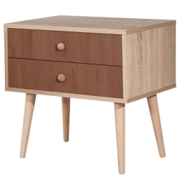 Κομοδίνο City Two Form 863SPH3526 60x40x61cm Oak-Brown