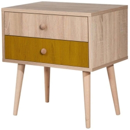 Κομοδίνο City Two 863SPH3535 60x40x61cm Oak-Yellow
