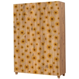 Ντουλάπα Τρίφυλλη Leva Hedera Seed 863SPH4241 120x48x189cm Multi Τρίφυλλη