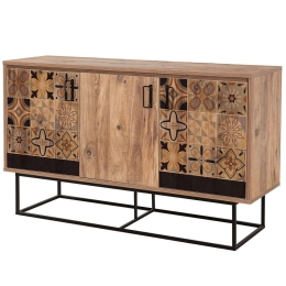 Μπουφές Quantum Mare Retro 863SPH5123 140x40x80cm Multi Μοριοσανίδα, Μέταλλο