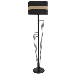Φωτιστικό Δαπέδου Butterfly 846STL3550 Φ45x165cm E27 40W Black-Natural Opviq