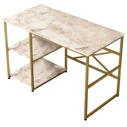 Γραφείο 956LCS1131 120x60x75cm White-Gold
