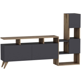 Σύνθεση Τηλεόρασης Tower 505CRL1704 122x31,6x53,3cm Natural-Anthracite