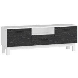 Έπιπλο Τηλεόρασης Suzi 505CRL1716 150x35,3x48,8cm Marble Effect Black-White
