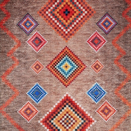 Χαλί Woopamuk015 625HFT1183 Brown-Multi Conceptum Hypnose 100X200cm