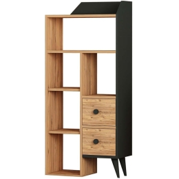 Βιβλιοθήκη Star 505CRL1801 61,8x29,8x130cm Pine-Black