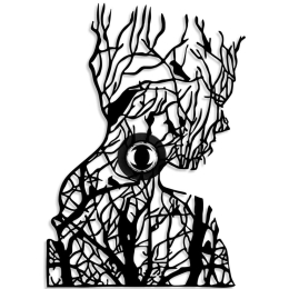 Διακοσμητικό Φωτιστικό Τοίχου Tree Man 526SHD1180 34x9x50cm 1xE27 40W Black Opviq
