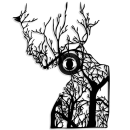 Διακοσμητικό Φωτιστικό Τοίχου Tree Woman 526SHD1181 51x9x38cm 1xE27 40W Black Opviq