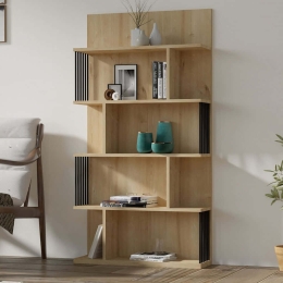 Βιβλιοθήκη Alex 495SSE1231 80x21,8x160cm Oak
