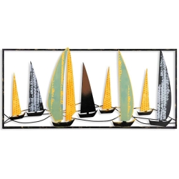 Διακοσμητικό Τοίχου Yelkenli 930DYU1177 40x90cm Multi Wallity Μέταλλο