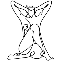 Διακοσμητικό Τοίχου Geometric Nude Woman 279ENZ1875 38x50cm Black Wallity Μέταλλο