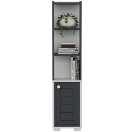 Βιβλιοθήκη Anka 475OLV2112 29,6x21,6x134,6cm White-Anthracite